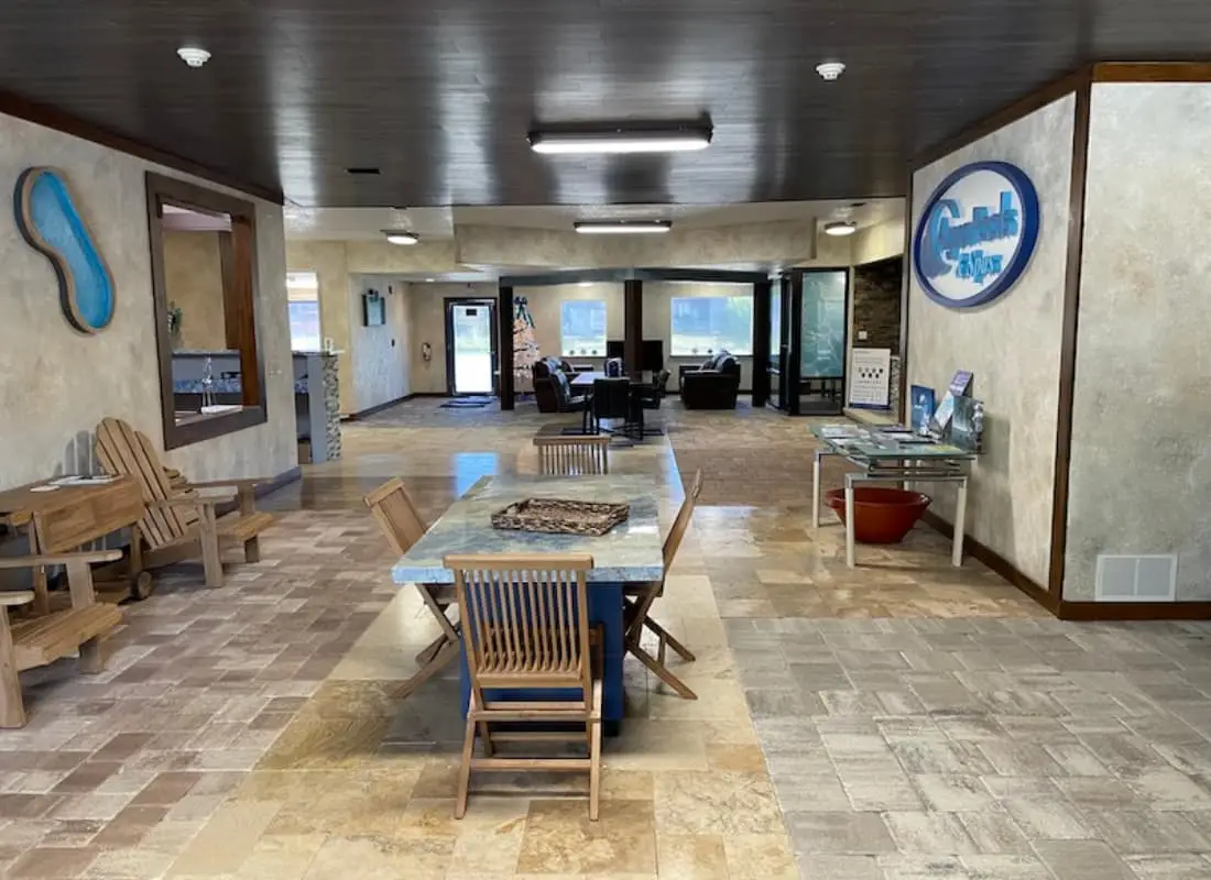 Agua Pools Interior Showroom Display Center at Holly Hill