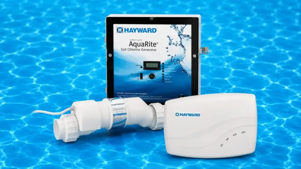 Salt chlorination sanitization pool equipment by Agua Pools